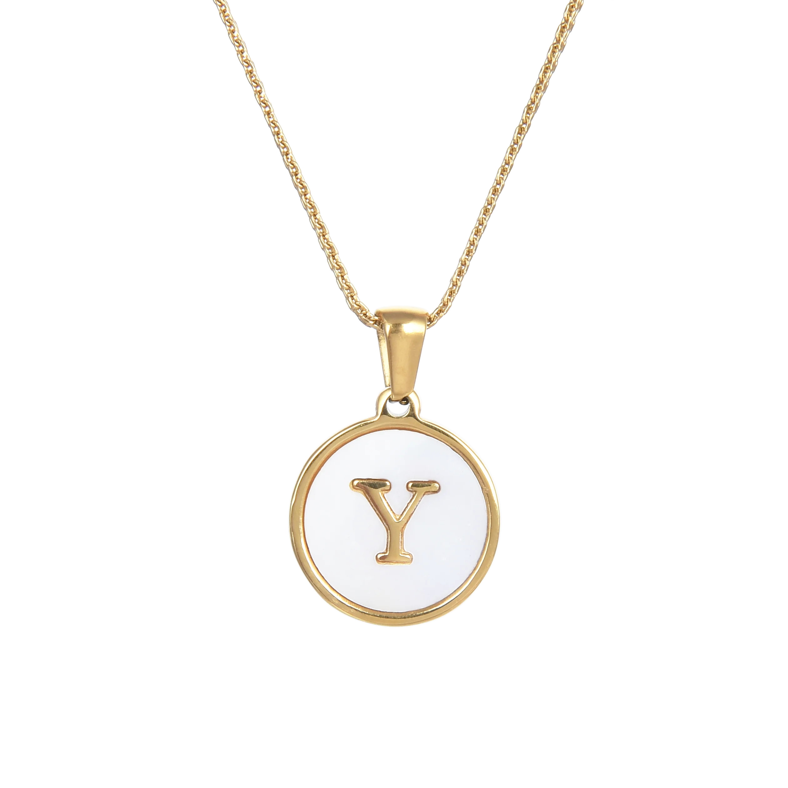 Luxury Necklace Gold Plated Stainless Steel Edge Shell Pendant Fashion Necklace Jewelry Valentine' Day Gift for Girl