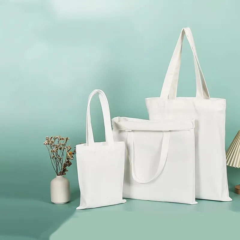 38*40cm Custom Logo Tote Bag Sublimation Blank Polyester Canvas Storage Bag