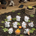HOT European and American Style Animal Arts and Craft Figurines Cartoon Resin Cow Little Rhinoceros Zoo Garden Decoration