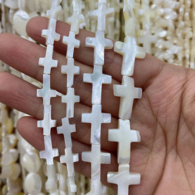 Wholesale Natural White Cross Shell Beads for DIY Handmade Bead Jewelry Making