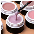 Customizable logo Uv Gel Nail Polish pink Nude Color 3 in 1 Builder Extension Multifunctional Jar Gel