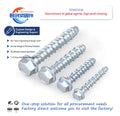 Hexagonal Flange Self-Tapping Anchor Screw Carbon Steel Galvanized Concrete Threaded Self-Cutting Anchor Bolt