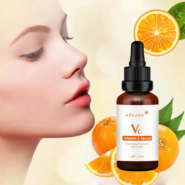 Private Label Vitamin C Serum Collagen Aloe Hyaluronic Acid Sulfate-free Moisturizing Anti-Wrinkle Whitening Face & Body Serum