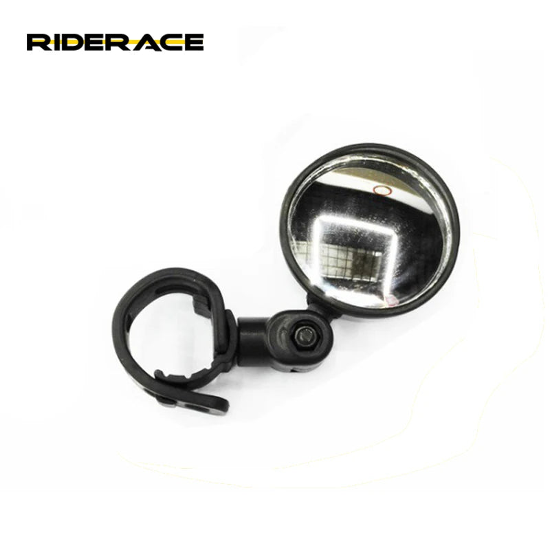 RIDERACE Handlebar Adjustable Convex Mirror Cycling Universal View MTB 360C Rotate Wide Range Bicycle Rearview Bisiklet Ayna
