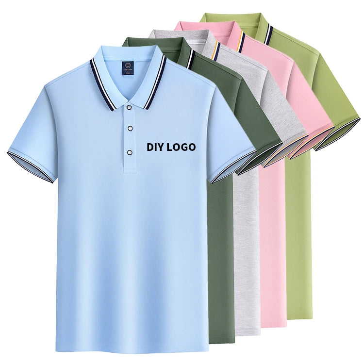 Factory Professional Workwear Comfortable Support Custom Holiday Gifts Quick-Drying Unisex Short-Sleeved Polo T-Shirt for Men
