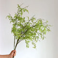 Artificial Tree Branches and  Fern Cress Leaves Latex Real Touch Artificial Green Plant Leaves Branches Wedding Decoration