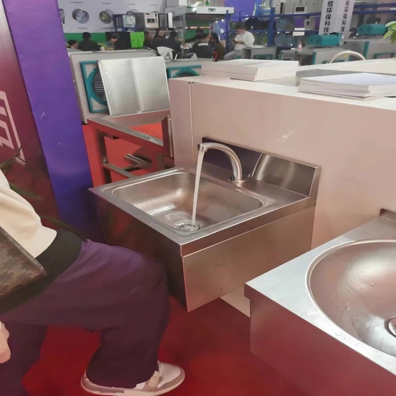 Factory OEM Wholesale Hospital School Wall Mounted Stainless Steel Sink Modular Design Corrosion Resistant 304/201 Steel