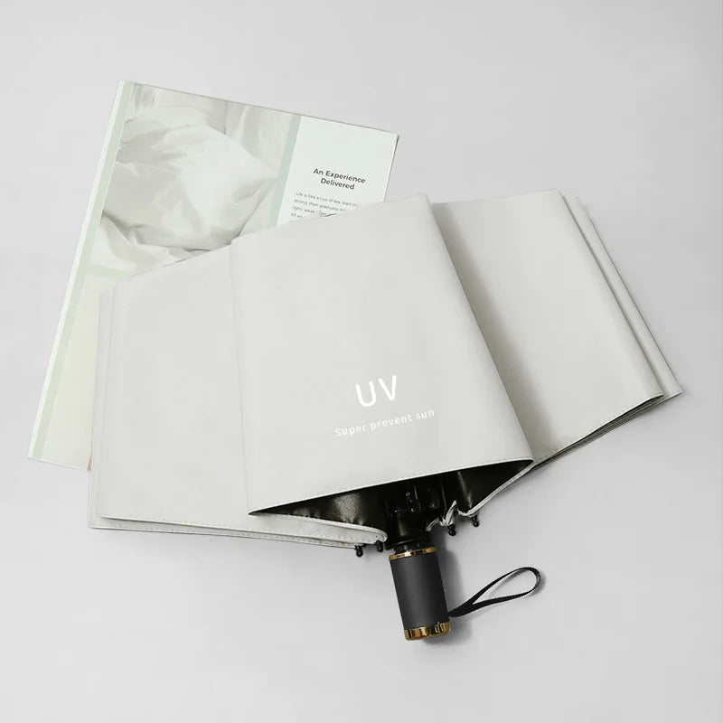 Designer 3-Fold Umbrella Custom Logo Printing Wholesale Chinese Manual Control Promotional 190T Nylon Black Coated Metal Frame