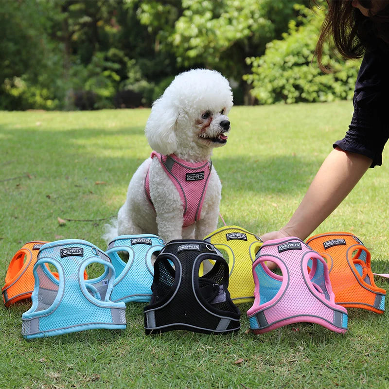 Pet Accessories No Pull Dog Harness Reflective Breathable Air Mesh Adjustable Comfortable Dog Harness