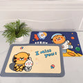 BEERUS Modern Friends Cartoon Forest Bath Mat Washable Cashmere Anti-Slip Thick (0.6-1 In.) Machine Made Bedroom Rug Home