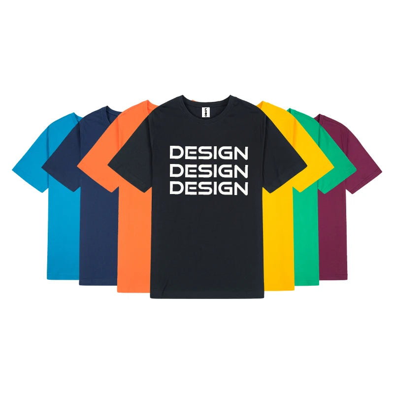 OEM ODM Custom Mens 100% Cotton Blank T Shirt Screen Puff Printing Logo Unisex Tee Shirt Short Sleeve for Men Women