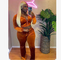 Xs Women Clothing Fall Jogger Set and Bottom Flare Pants Velour Tracksuit Velvet 2 Two Piece Set