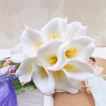 E-L102 Wholesale PU Calla Lily Bridal Wedding Bouquet Latex Real Touch Artificial Flower Home Party Decor