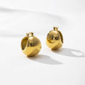 YF3276 Non Tarnish Jewelry Fashion Hypoallergenic Stainless Steel 18k Gold Geometric U Shaped Chunky Hoop Earrings