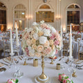 Luxury Cream Blush Pink Rose Hydrangea Wedding Flowers Arrangements Elegant Centerpiece Design for Home Party Decorations