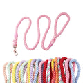 2025 Hot Sale Customized Colored Gradient Cotton Rope Handmade Dog Leash Pet Leash