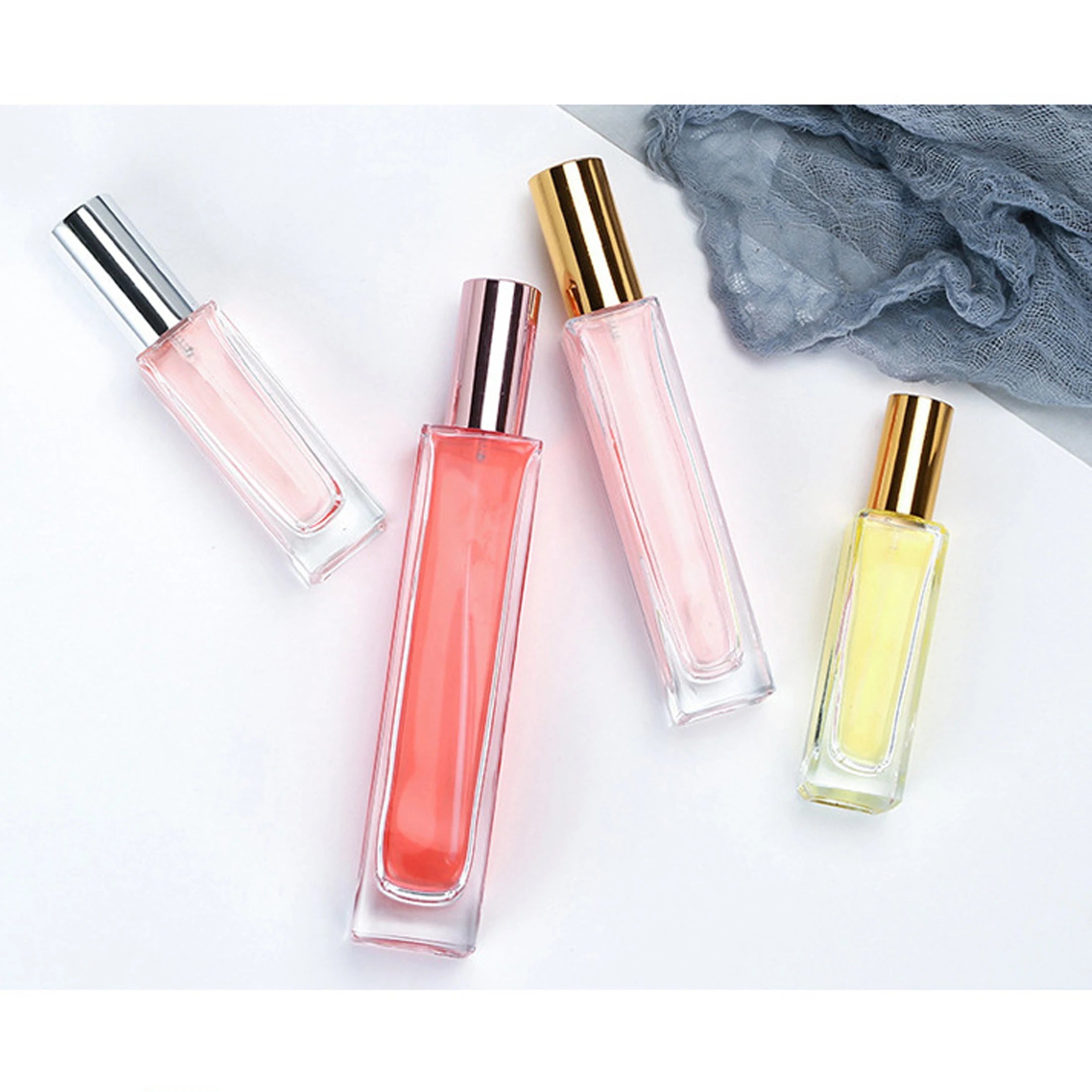 Customizable Screen Printed Logo Clear Glass Perfume Bottle 10ml-100ml Sizes Dropper Sealing Keystone Brand OEM/ODM Available