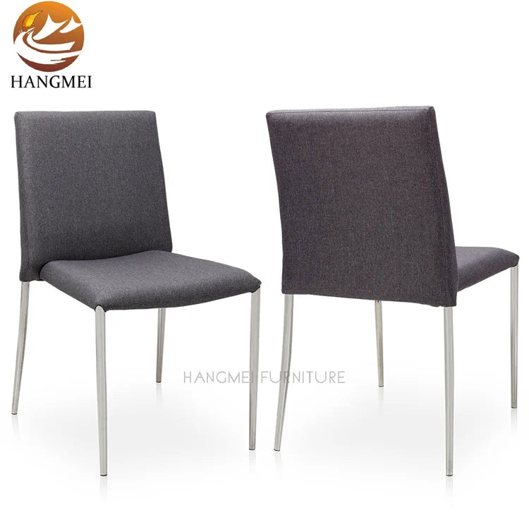 Custom Furniture OEM/ODM Brown High End Dining Chair Metal Leg Velvet Fabric French Style Dining Room Chairs