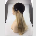 Jewish Kosher Sheitel Wig Ombre Ash Blonde  Brazilian Virgin Hair Silky Straight Human Hair Travel Wedding Stock