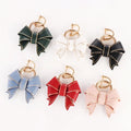 Wholesale Multi-color Fashion Pu Leather Bow Car Handbag Key Ring Pendant Keychain for Women
