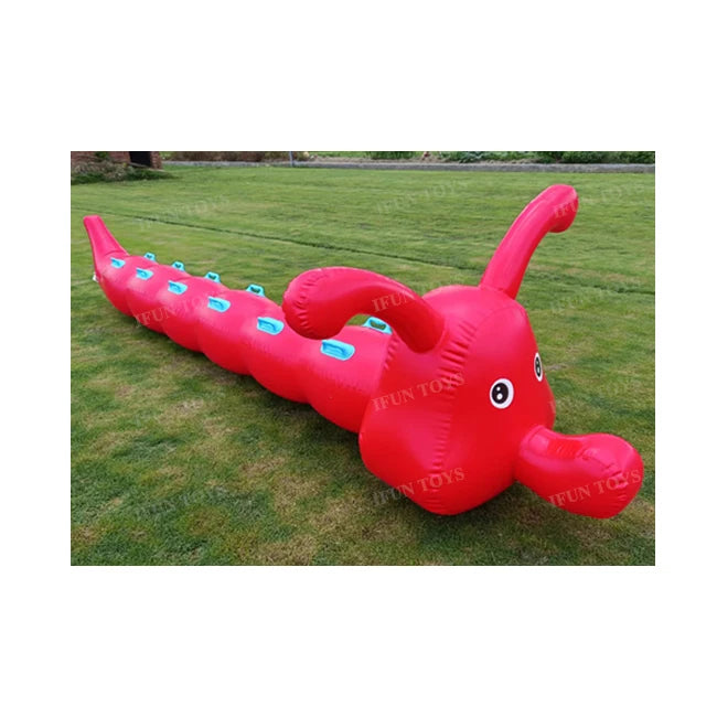 Team Building Race Game Inflatable Carpenterworm / PVC Jumping Bouncy Sausages Inflatable Walking Tube