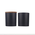 Wholesale Red pink Green Blue Yellow Amber Black Scented Candle Cup With Bamboo Lid 300ml
