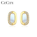 CZCITY Fashion Jewelry Silver Trend 2026 Gold Plated Stud Cute Earing 925 Sterling Sea Shell Earrings