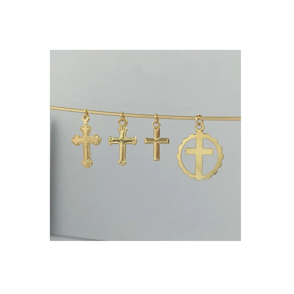 GP Fashion Fine Jewelry Cross Charms 14K Gold Filled Permanent Pendant Findings