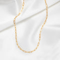 EManco New 50cm Paperclip Link Long Chain Necklace Women Men 316L Stainless Steel Jewelry