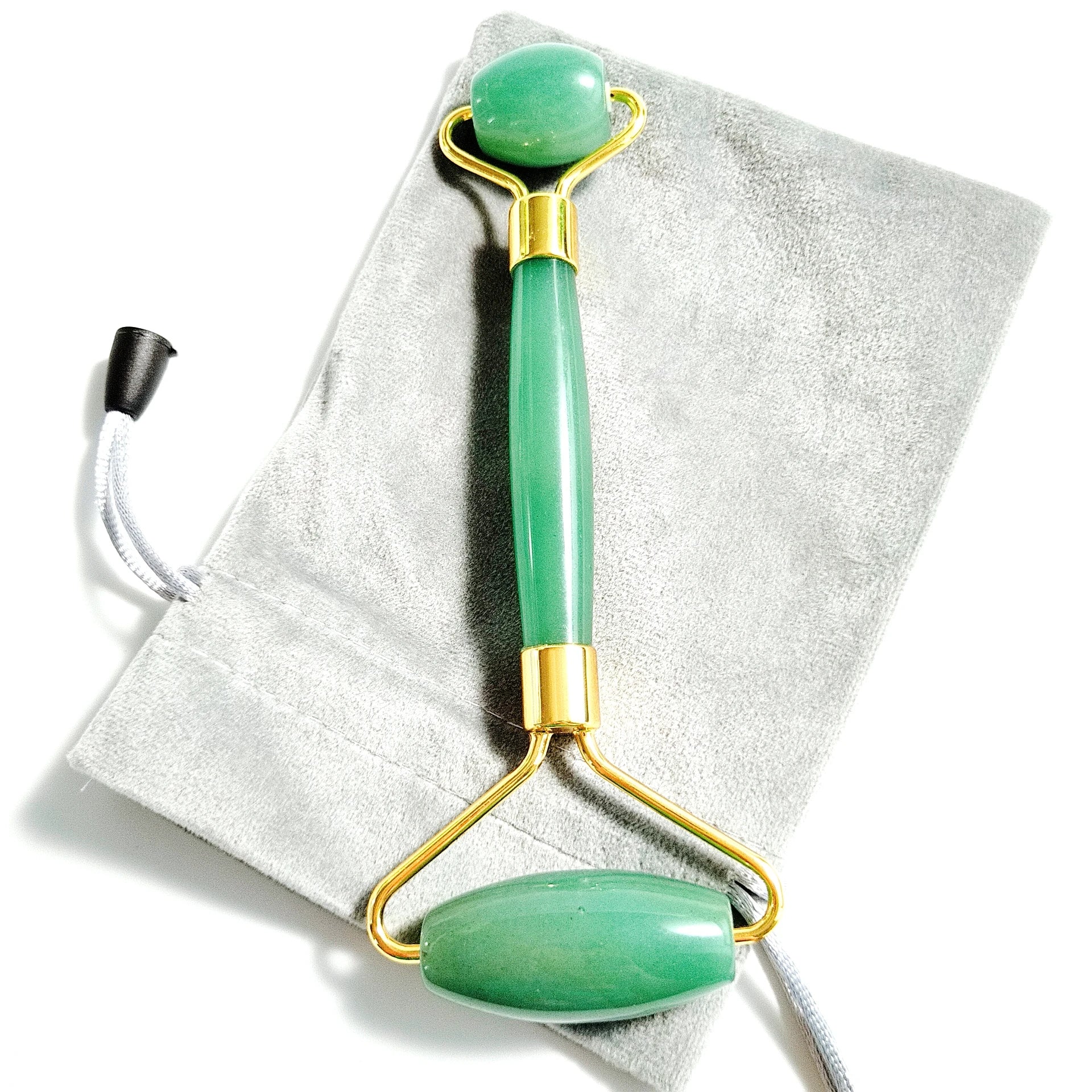 Green aventurine Jade Roller Gua Sha Face Roller Facial Beauty Roller Skin Care Tools DIY