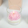 LA03H Factory Direct Sale Clear Glass Candle with Flower Candle Craft Candles for Home Decoration