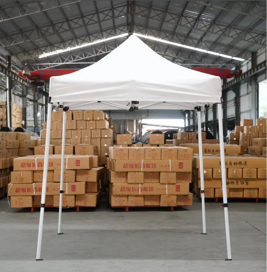 Portable 3x3 Outdoor Waterproof Folding Pop-up Gazebo with Printed Canopy Tent and Glass Wall Side Steel for Trade Shows