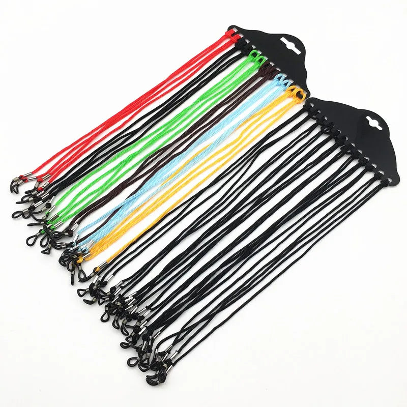 12-Piece Set Nylon Cord Eyewear Retainer Straps Sunglasses Band for Reading Made of Durable Polyester