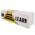 Custom 4ft 6ft 8ft Logo Advertising Trade Cover Wholesale Fitted Table Cloth Outdoor Polyester Table Throw