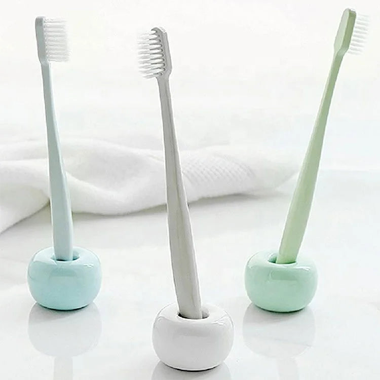 Porta Cepillo De Dientes Eco Friendly Black Luxury Travel Cartoon Kids Ceramic Toothbrush Cup Holder