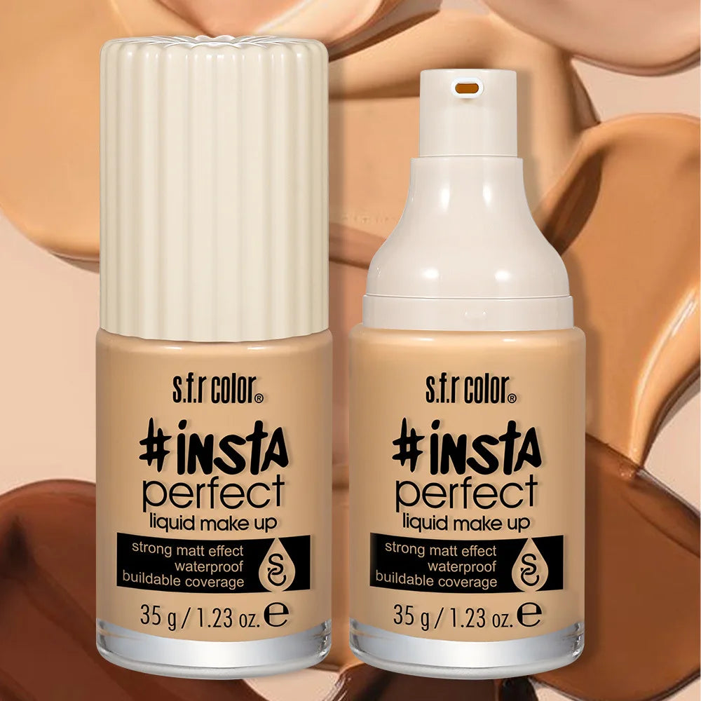 Wholesale New Trends Matte Liquid Foundation Long Lasting Waterproof Make up Moisturizer Foundation Custom logo Foundation
