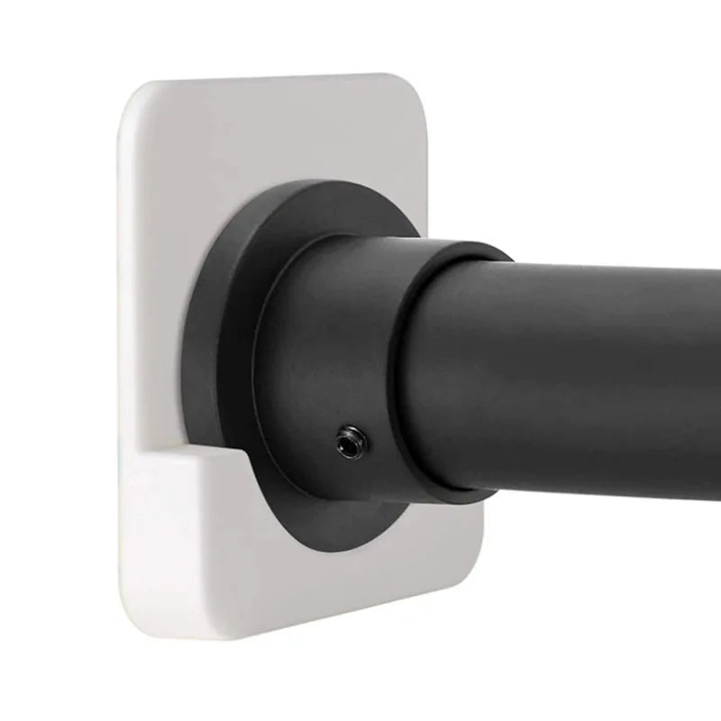 2 Pack Wall Mounted Shower Rods Holder Adhesive Shower Curtain Rod Holder Shower Rod Mount Retainer