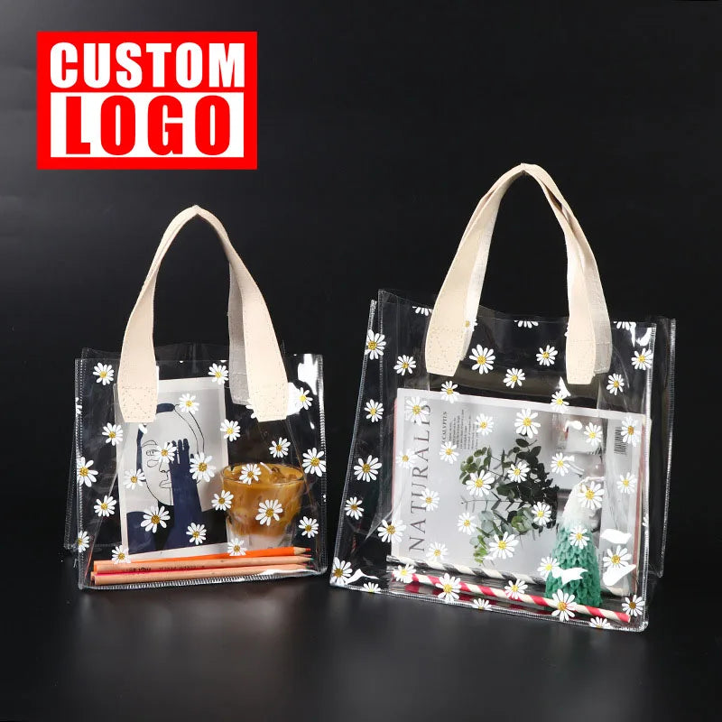 Custom Logo Jelly Bag Stall Candy Clothing Accessories with Gift Bag Plastic Pvc Transparent Handbag