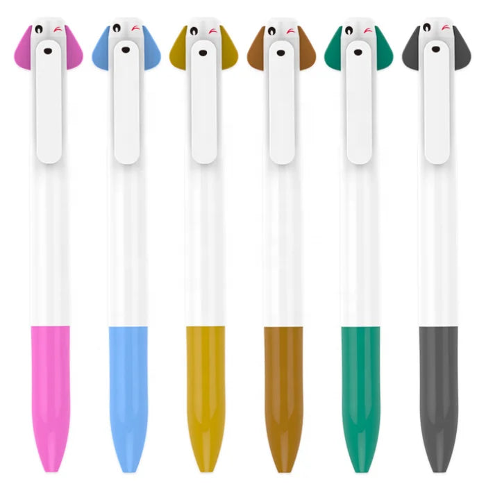 Promotion Gift Press Cute Dog Ball Point Plastic Pen for Students