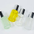 Clear 30ml Glass Pump Bottle with Screen Printing for Essential Oil and Skincare Empty 100pcs MOQ