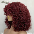 Top Quality SDD 12inch Luxury  Curl Bob Machine Made Wig Human Hair WholeSale 100% Real Human Hair Wig Short Hair Wig for Women