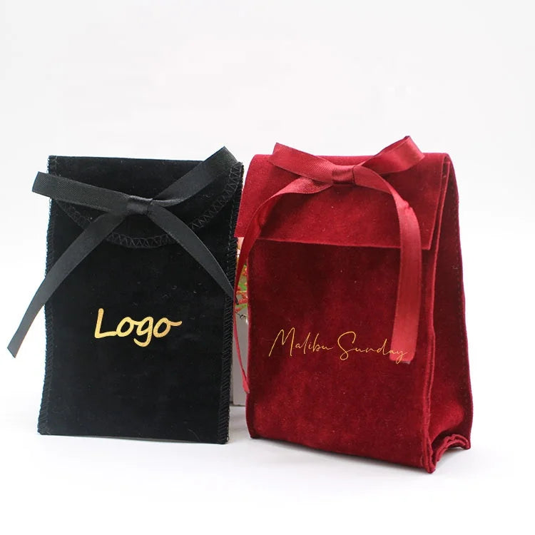 Luxury Custom Logo Suede Eco-Friendly Screen Printing Watch Collection Band Storage Packaging Pouch Gift Bags for Promotional