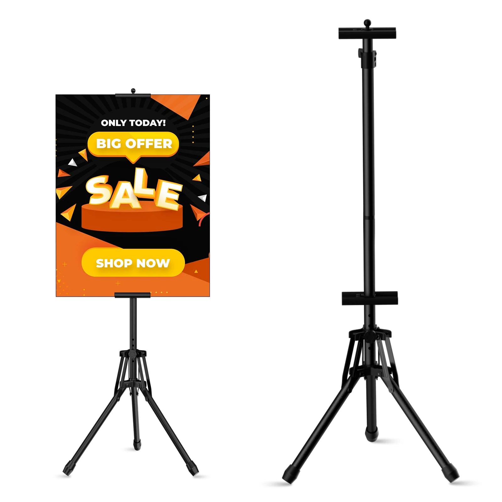 CYDISPLAY Iron Tripod Poster Stand Retractable Adjustable Height Banner Display Advertising Sign Holders KT Board Stand