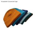 MIO Custom 71 Colors in Stock 100% Acrylic Knit Hat Winter Custom Knitted Beanies Adults Plain Toque Knitted Woven Label Beanie