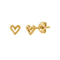 Nagosa Minimalist Gold Vermeil Jewelry 925 Sterling Silver Mini love Heart Stud Earrings for Women