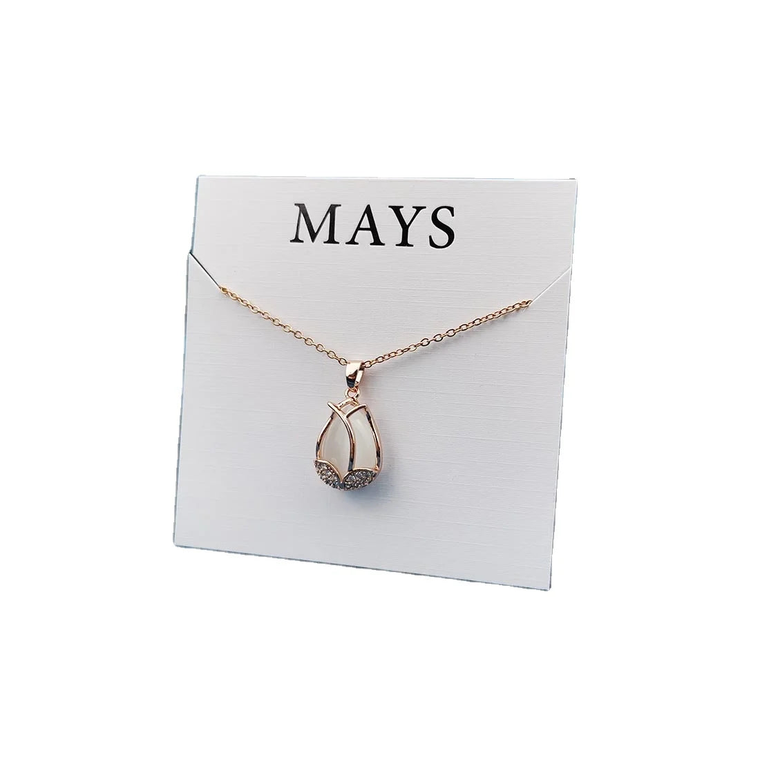 Custom logo Fashion Luxury Paper Jewelry Display Card Necklace