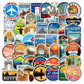 50Pcs World Landmark Building Travel Graffiti Stickers for Suitcase Bag Bottle Vinyl City Landscape Sticker