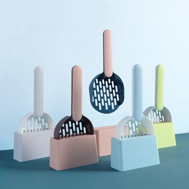 New Design Cat Sand Scooper with Holder Cat Litter Shovel Set