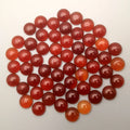 Huiying 14mm Smooth Round Shape Stone Natural Loose Gemstone Red Agate Cabochon for Jewelry Making Crafts