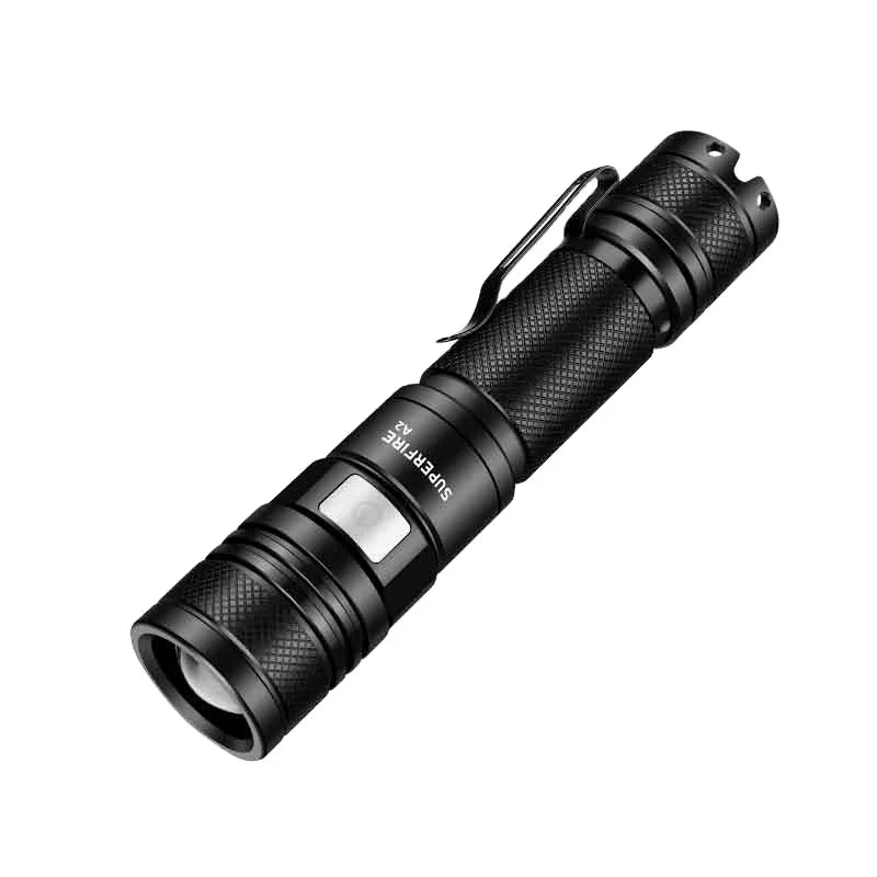 Portable Mini Flashlights Torches Rechargeable Zoomable 18650 EDC Flashlight Led Torch Light for Outdoor